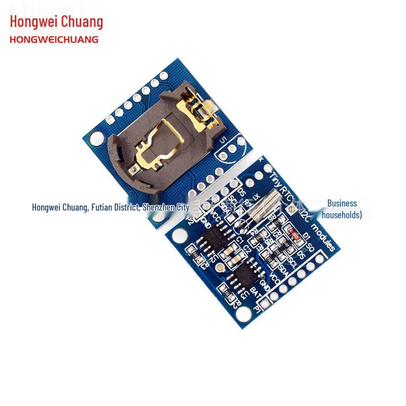 Compact I2C 24C32 Memory & DS1307 Clock Module (Battery Excluded)