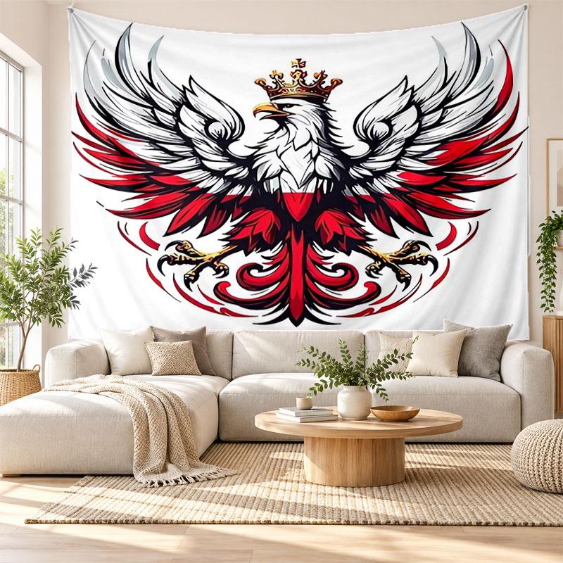 Poland Wall Tapestry, Soft Fabric Wall Hanging, Decorative Backdrop For Bedroom Home Wall Art