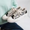 Low-top platform canvas shoes women's checkerboard shoes versatile casual shoes student cloth shoes