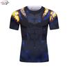 Mens Slim Fit Short Sleeve T-Shirt With 3D Print Quick-Dry Athletic Top Running Casual Sport