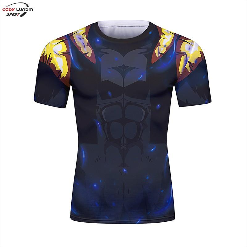 Mens Slim Fit Short Sleeve T-Shirt With 3D Print Quick-Dry Athletic Top Running Casual Sport