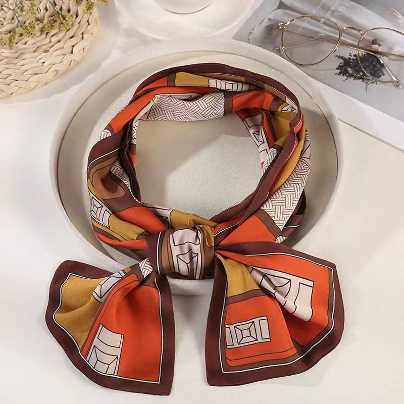 Korean Style Versatile Long Silk Ribbon Scarf