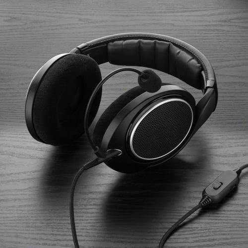 Geekria Clip-on Condenser Microphone, Lapel Microphone, Mini Microphone, Clip-on Smartphone Microphone, Headphone Cable for Gaming and Meetings, Compa