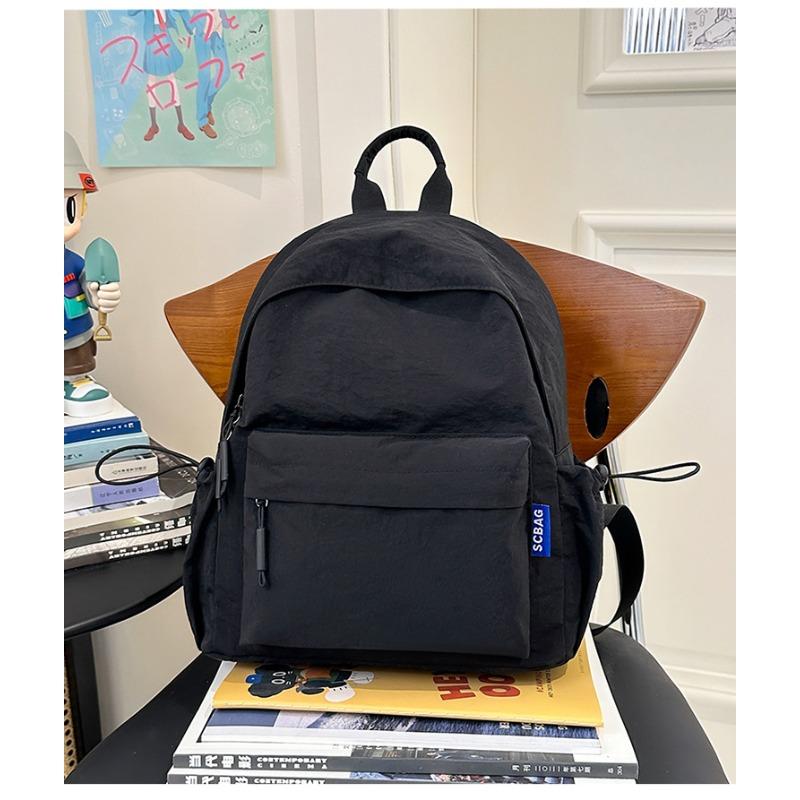 Japanese Soft Girl Bag Female Korean Version of Solid Color Joker Girl Backpack Junior High School Students High School Students Backpack.