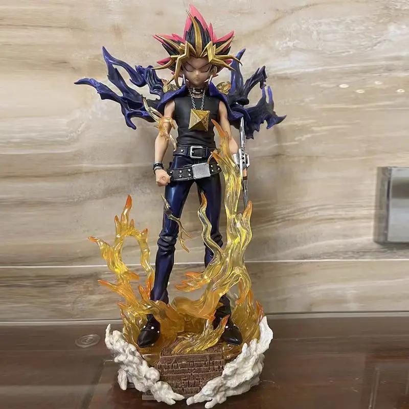 Yugi Muto Model Dark Game Dimensional Figurine Duel Monsters Action Figures 28cm PVC Statue Collection Ornament Kids Plaything Gifts