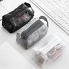 New Women Portable Storage Toiletry Organizer Bag Mesh Transparent Makeup Bag Large Capacity Tote Multifunctional Makeup Case