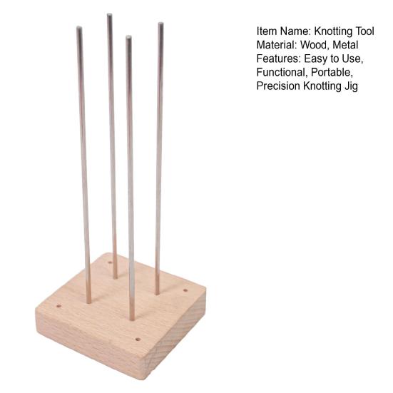 Wooden Monkey Fist Jig Portable Rope Knot Jig Knotters Craft Base Monkey Fist Knot Maker for Rope Projects Keychains Backpack Charms Craft