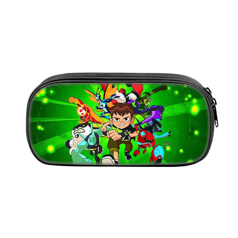 Trousse à Crayons Ben10 pour Enfants Grande Capacité en Nylon Organisateur de Papeterie pour Étudiant Utilisation Scolaire