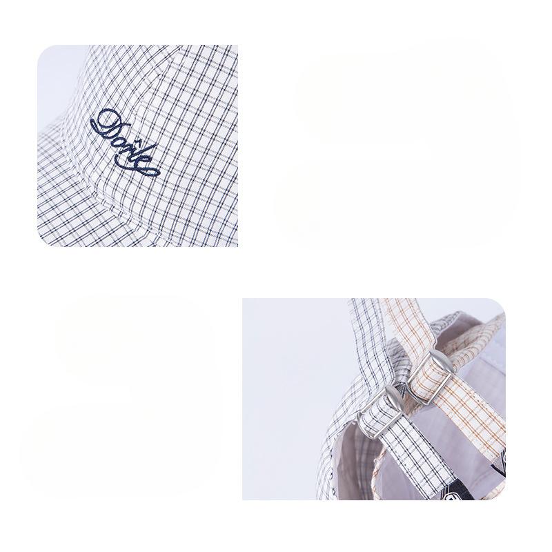 Couple Casual Baseball Hat Men's Plaid Baseball Hat