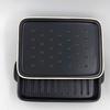 Sento Senga Grill Pan and Plate, Banko Ware, Black, Ceramic, with Lid, Fish Grill, Grill Roaster