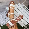 Fashion Fashion Womens Shoes 2025 Large Size Beige Heeled Sandals Breathable Luxury Big Black Gladiator Girls Velvet Flat Beach Outside