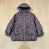 Womens Warm Hooded Down Jacket With Large Pockets Button Decor 2026 Fall Winter Loose Fit