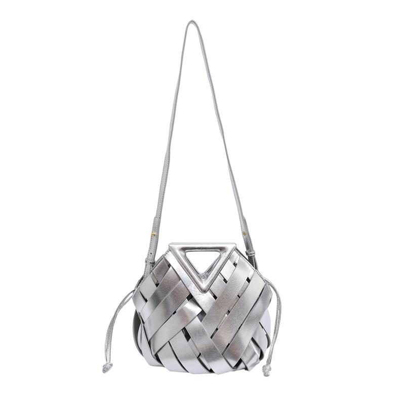 Borsa a tracolla Autunno e Inverno Nuova Borsa intrecciata alla moda Borsa a cestino per verdura da portare a mano Borsa a mano da donna Versione coreana Nicchia Borsa a mano da donna
