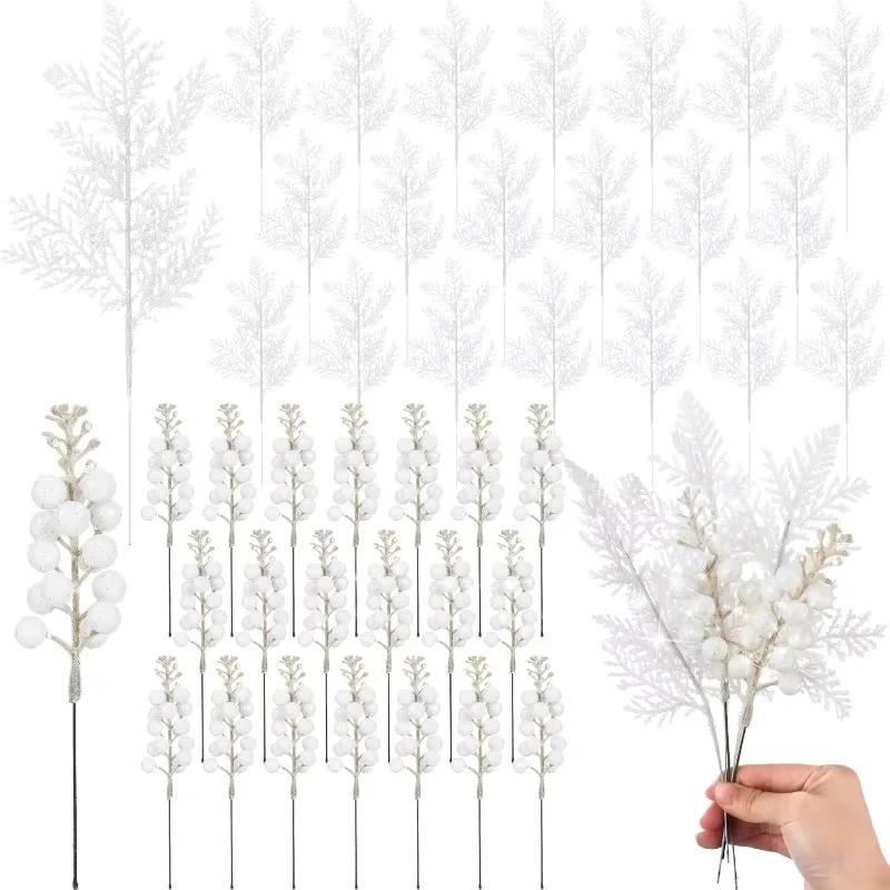 10Pcs Artificial Berry Bouquet Christmas Decoration Xmas Tree Pendant Ornament for Home Room Decor New Year 2026 Gifts Accessory