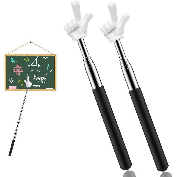 Telescopic Teacher Pointer Stick – Mini Retractable Handheld Finger Pointer Stick for Classroom, Presentations, Elementary School Kindergarten