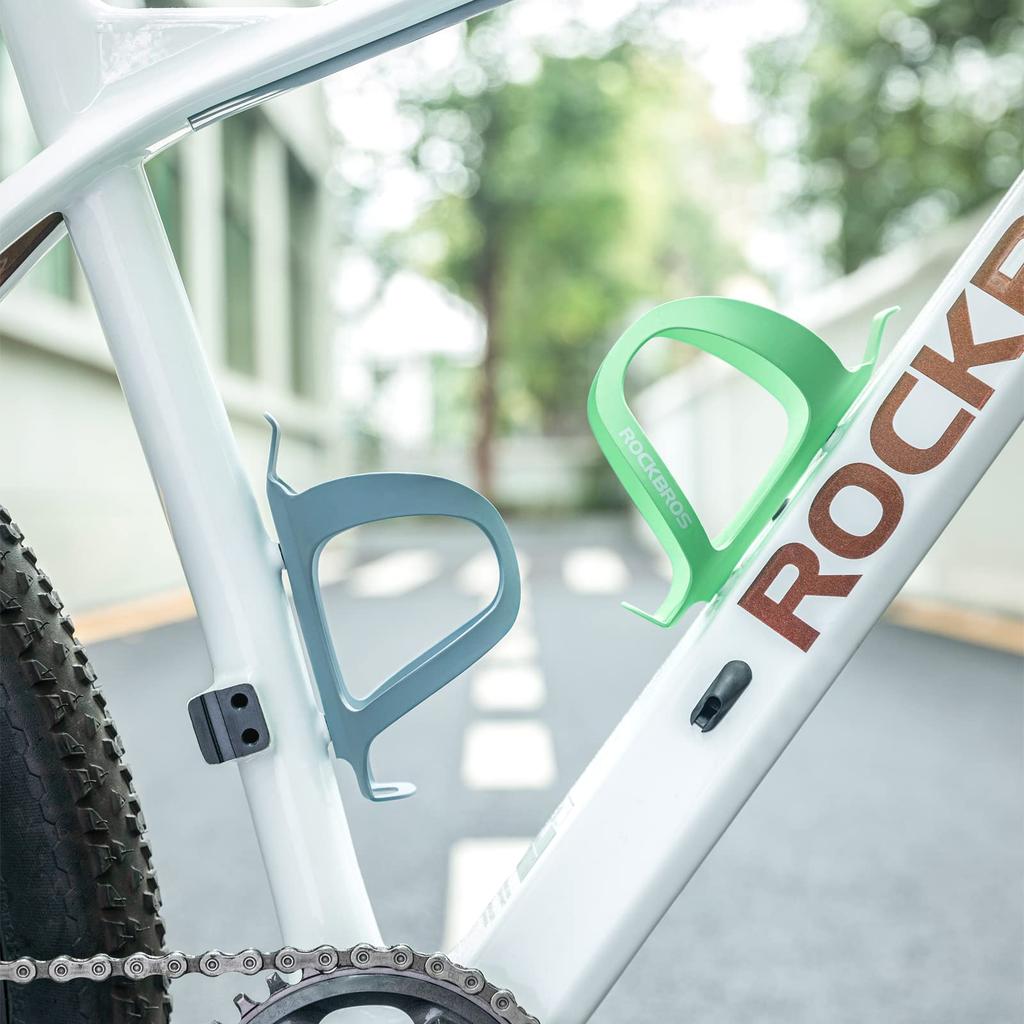ROCKBROS Bicycle Bottle Aluminum Alloy with Rubberized Road Bike Bottle Includes Installation Green Cage/Drink Holder, Surface, Holder, Lightweight,