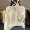 Verdickter Wollpullover im neuen Stil mit hohem Kragen und Schultergurten für Damen