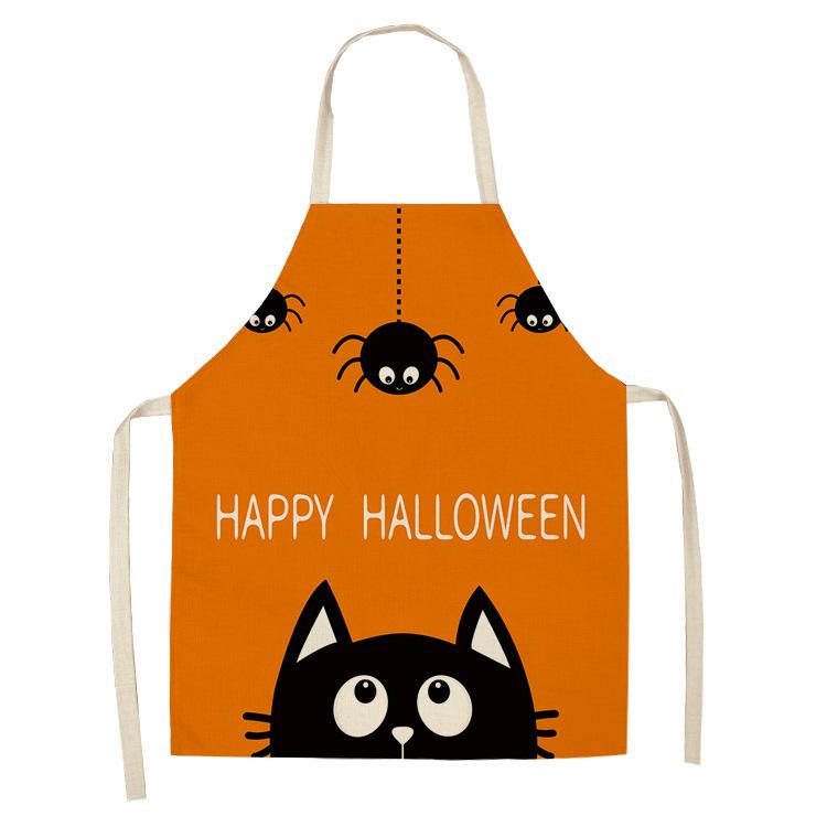 Halloween Apron Print Sleeveless Anime Kitchen Apron Cooking Dirty Waterproof