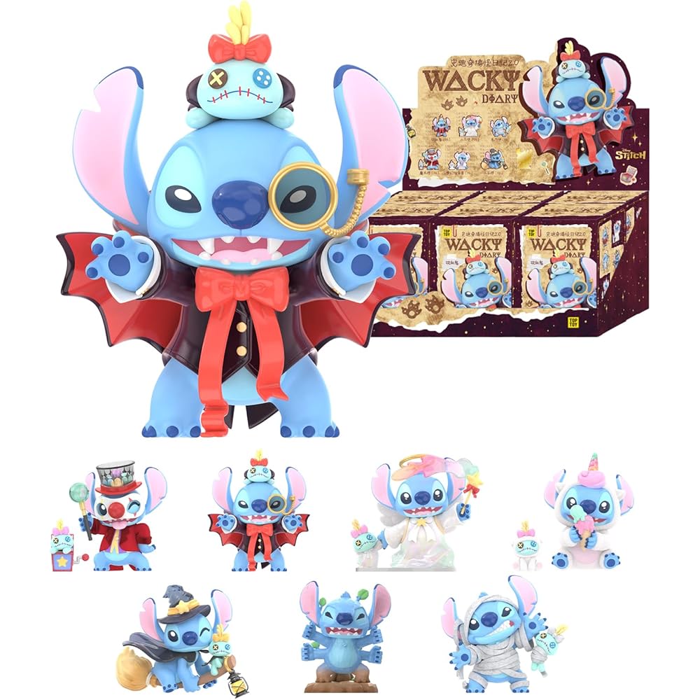 

TOP TOY Щоденник бешкетника Стіча від Disney Серія 2.0 [Коробка-асорті з 6 шт.] Фігурки-сюрпризи Gachapon М який вініл ПВХ Преміум-іграшки Подарунок на День народження Стіч C
