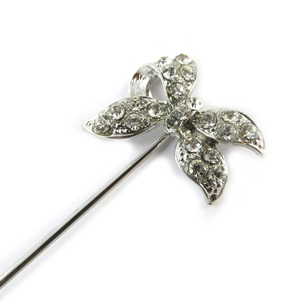 Les Trésors De Lily [N8111] - Broche Créateur 'Sissi' blanc (noeud)