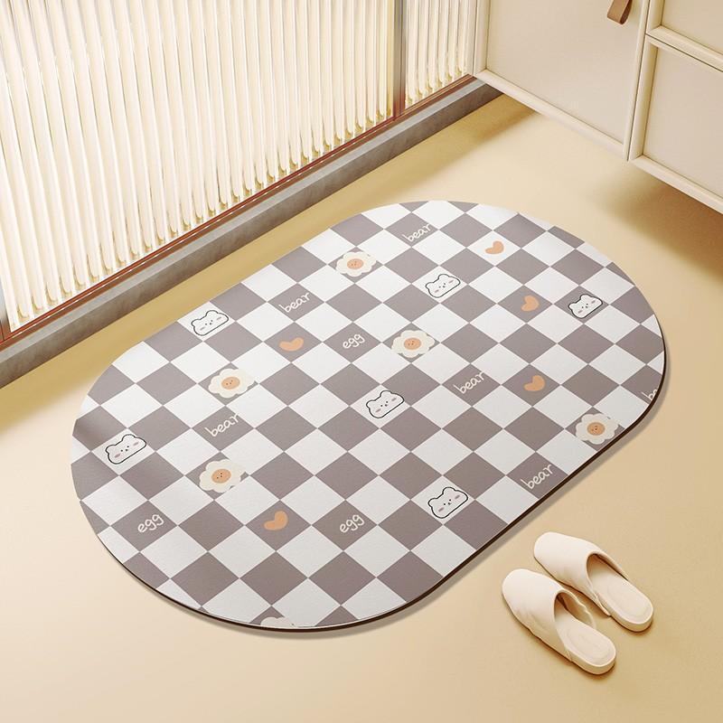 

Коврик для ванной комнаты с рисунком из мультфильма, впитывающий воду, мягкий диатомовый ил, впитывающий коврик для двери ванной комнаты, противоскользящий коврик для ног 40 * 60cm