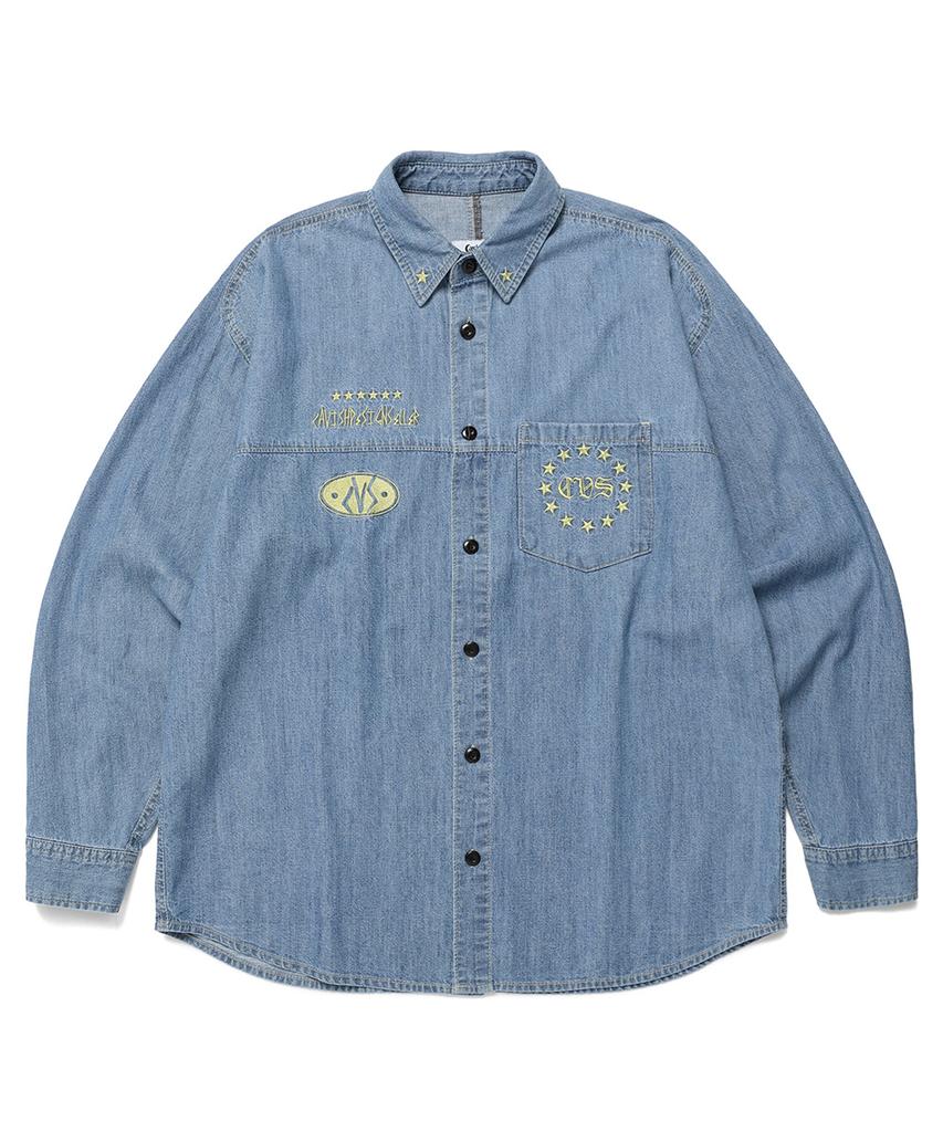 CAVISH Cvs Washed Denim Shirt Blue(Cv2Dfuw301A)