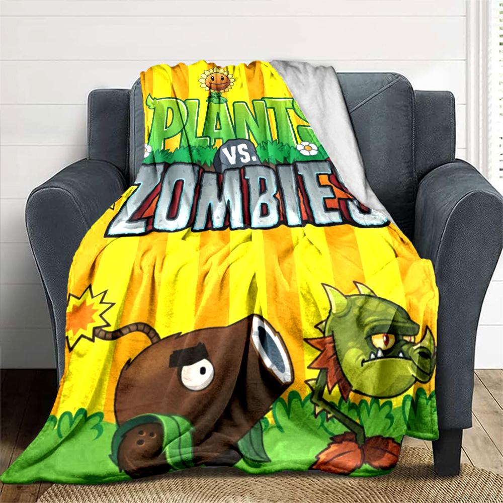 Plants Vs. Zombies Blanket Durable Comfort Great for Bedding Chair Sofa All-Season Use Digital Print Birthday Christmas Gift Blanket