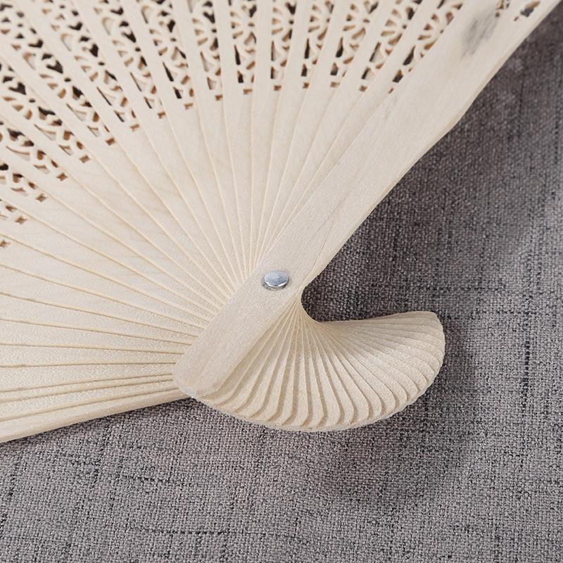 Hollow Wood Carving Fan Chinese Hand-held Carving Folding Fan Wedding Birthday Party Gift Room Handicraft Ornaments Decoration