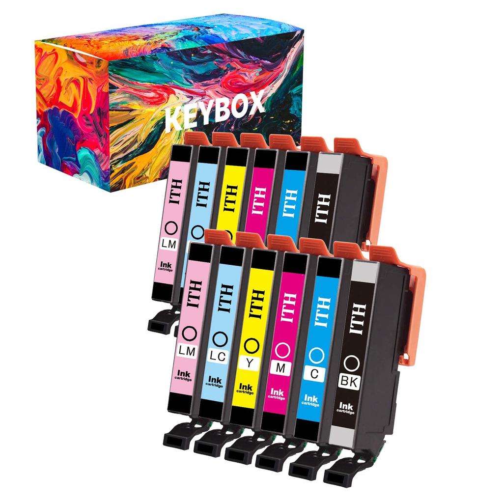 Epson Ink Cartridge 6 Colors 2 Sets Ginkgo Ink Compatible year amount ITH-6CL (12 Pieces) Models EP-709A/ EP-710A/ EP-711A/ EP-810AB/ EP-810AW/