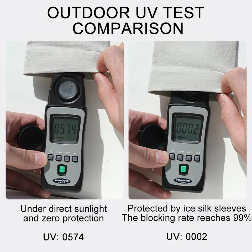 1Pair UPF50+ Cool Arm Sleeves for Women Men Summer Cycling Running Fishing Breathable Ice Silk Sunscreen Oversleeve Unisex