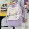 Schoolbag1011 Summer New Color Matching Backpack Female Student Schoolbag Large Capacity Cute Travel Bag Light Trend Backpack