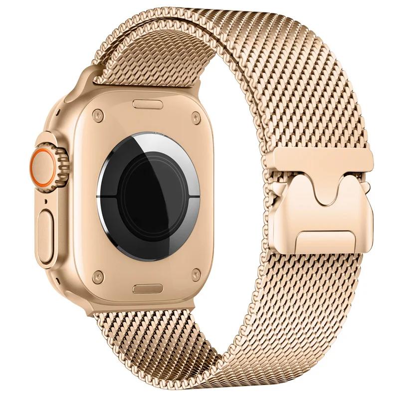 Für Apple Watch Armband 46mm 44mm 45mm 49mm 42mm Metall Magnetisches Armband für Iwatch Serie 10 9 7 8 5 6 SE Ultra2 Ersatzarmband