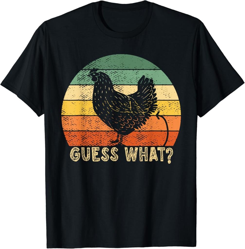 Funny Vintage Guess What Chicken Butt! Farm Chicken Butt Gift Unisex T-Shirt