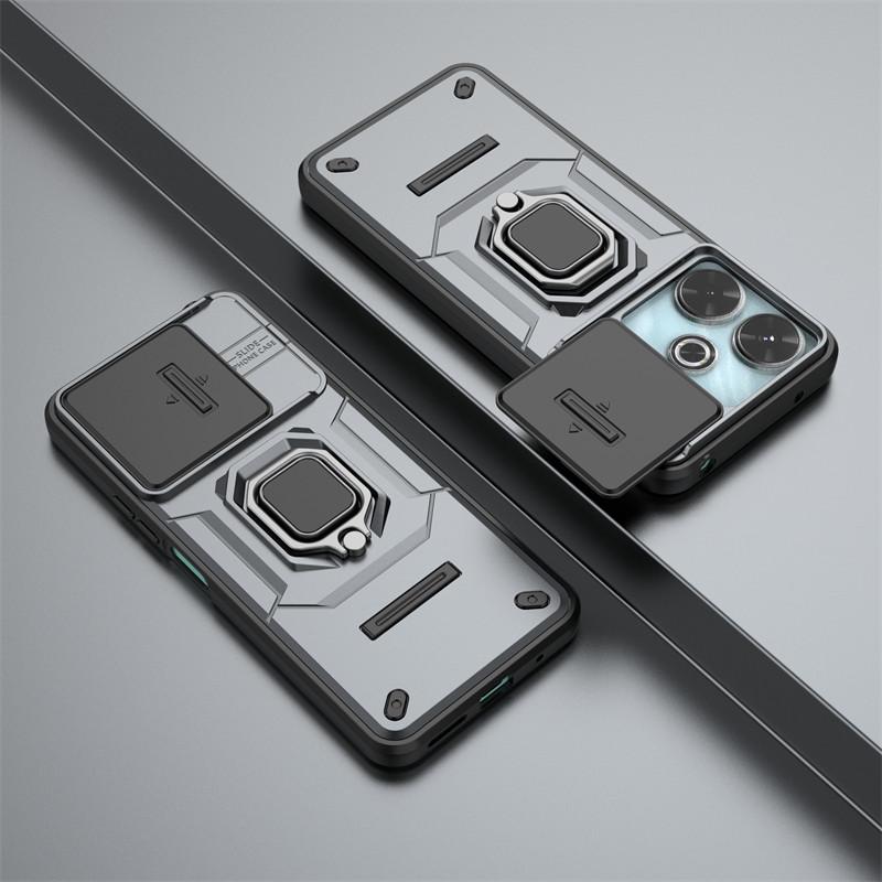 For Xiaomi Poco M6 4G Case Slide Camera Len Phone Cases For Xiaomi Poco M6 4G Shockproof Armor TPU PC Cover Xiaomi Poco M6 4G