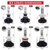 Auto H4 LED Headlight X3 H7 H11HB3 9005 HB4 9006 50W 10000LM Bulb Auto LED 3000K 6000K 8000K Fog Lamp 12V