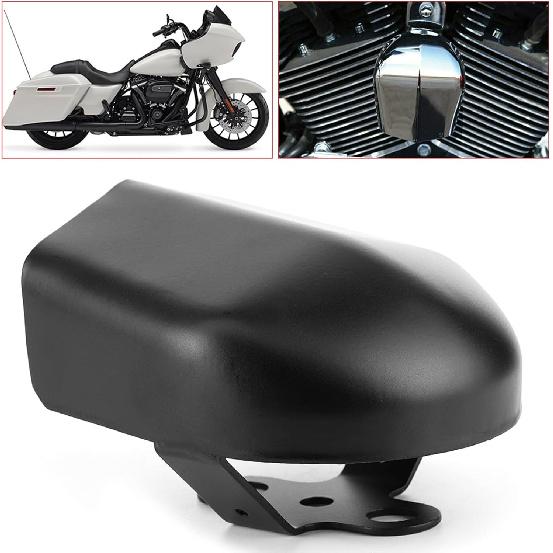 Acouto Motorcycle Horn Cover for Touring with Stock Horns 1993-2018 Metal Replacement Accessories (Matte Black)