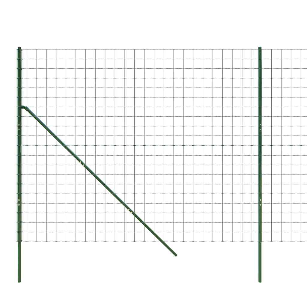 Green Welded Wire Fence 2x25 M Galvanized Steel