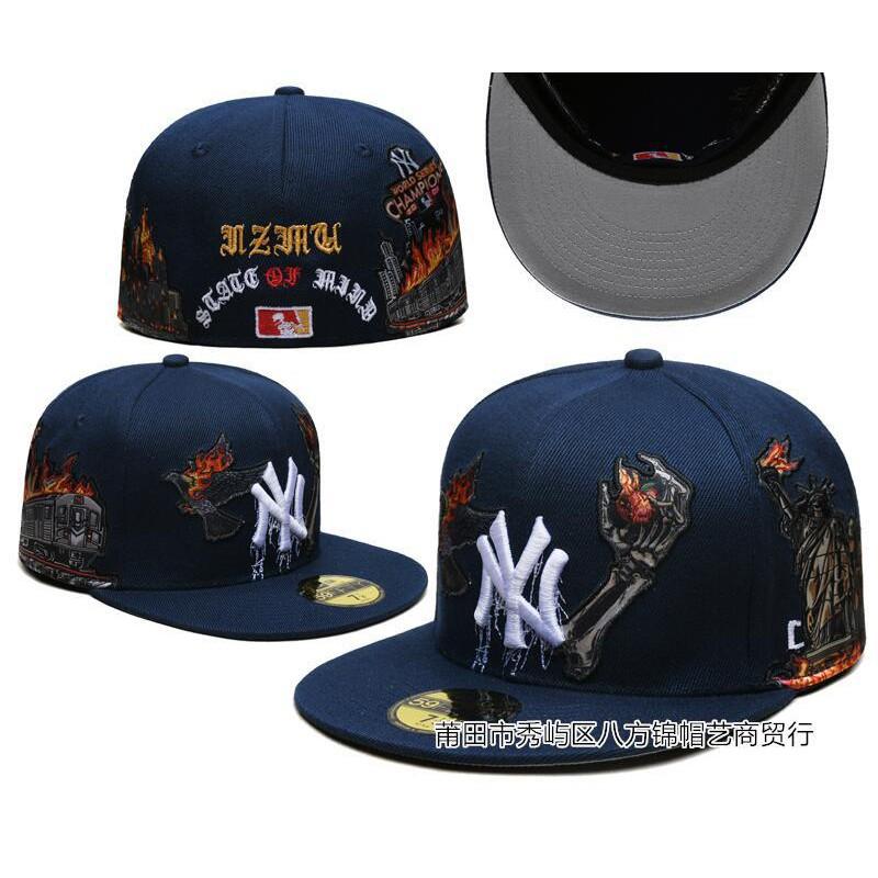 MLB New York Yankees AAA Baseballová čepice Plochý kšilt Liberty Lebka Vyšívaná Nastavitelná Sluneční kšiltovka