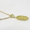 Pure Gold Coin Oval Portrait of 24K Gold 18K Gold A00775 Pendant, 1.0 Gram, Form, Mary, Frame, Frame, [Gift Wrapped]