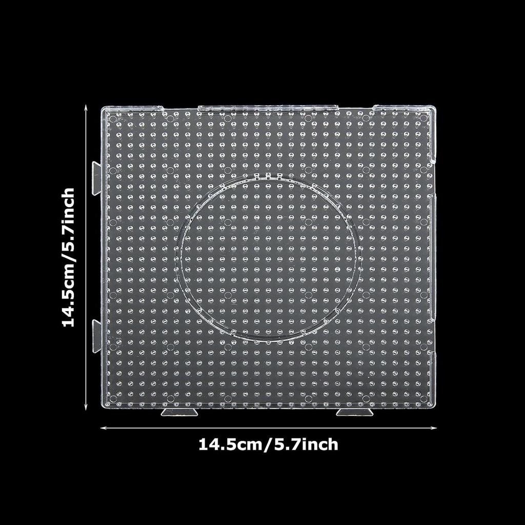 Fuse Beads Boards 5mm Large Clear Plastic Pegboards for Kids Craft Beads Pixel Puzzle Pegboards Creative Handmade Craft Toy Gift