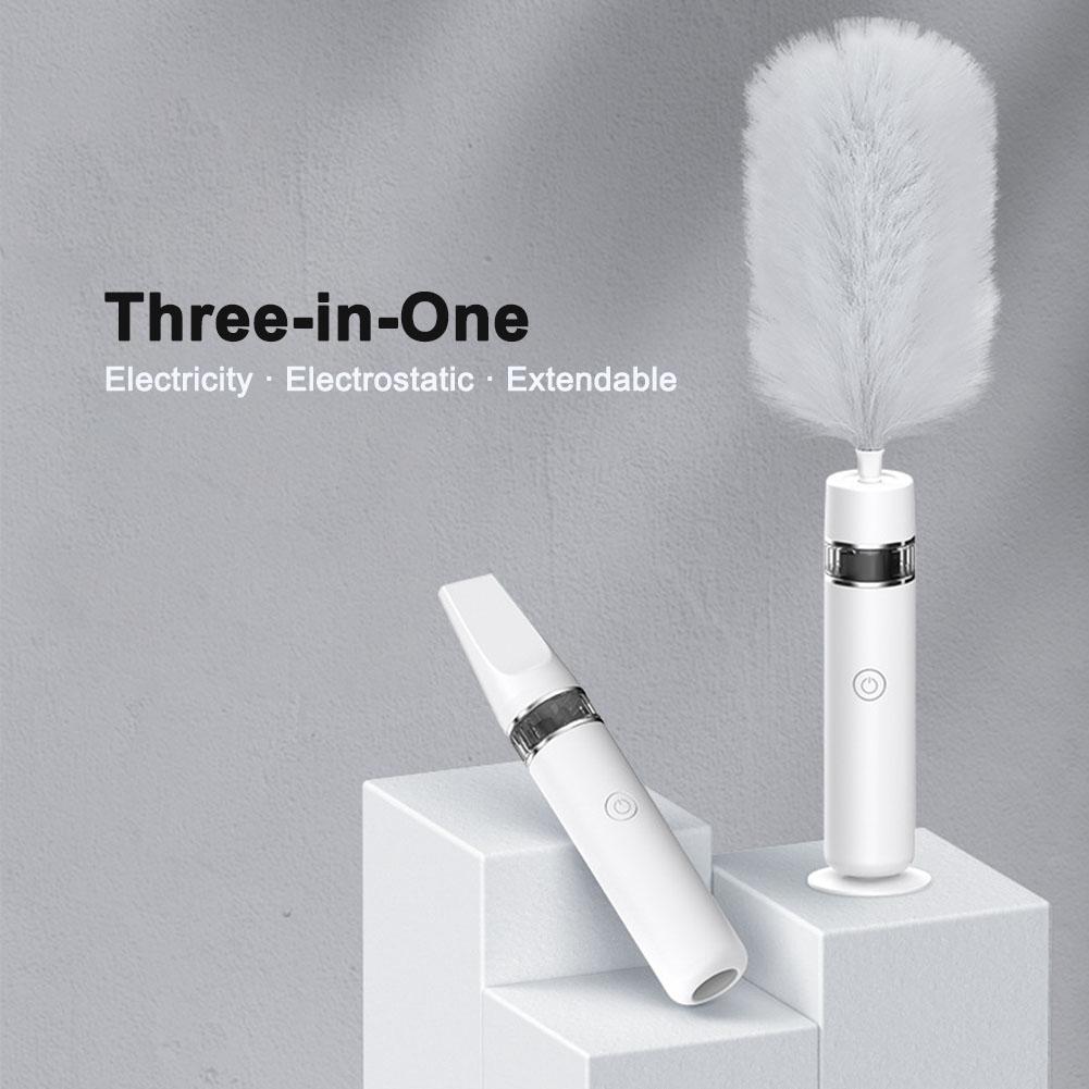 Wireless Microfiber Dusting Brush 360 Degree Electrostatic Precipitator 2 In 1 Vacuum Cleaner For Car Household Cleaning Tool