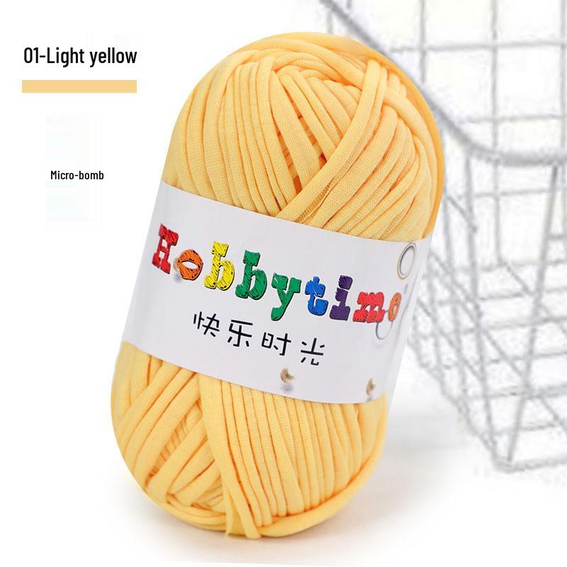 Cloth Strip Yarn DIY Crochet Kit: Handmade Bag, Knitting Material for Cushions, Carpets, and Dolls