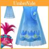 Enchanting Kids Girl Trolls2 Poppy Dress-up Cosplay Costume With Comfortable Cape