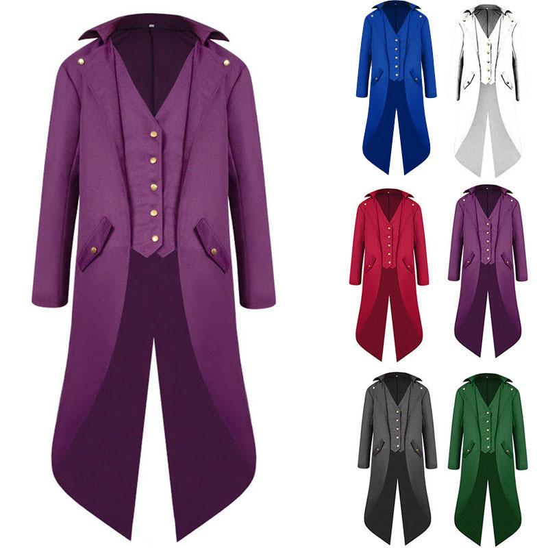Coat Steampunk Mens Vintage Jacket Victorian Coat Mens Uniform Cosplay Costume