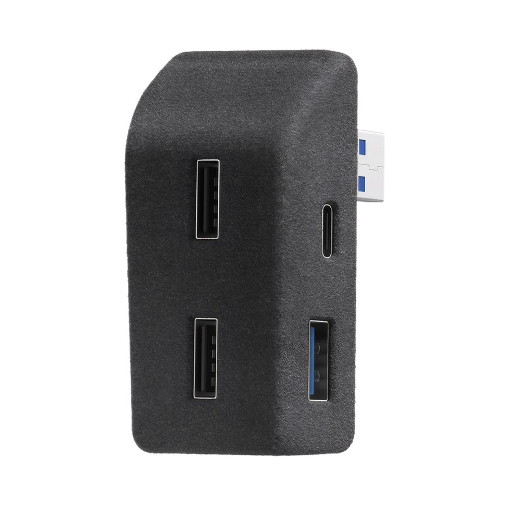 USB Shunt Hub Docking Station for Tesla Model 3 Y Quick Charger 3 USB Shunt Hub Flocking Adapter Powered Splitte