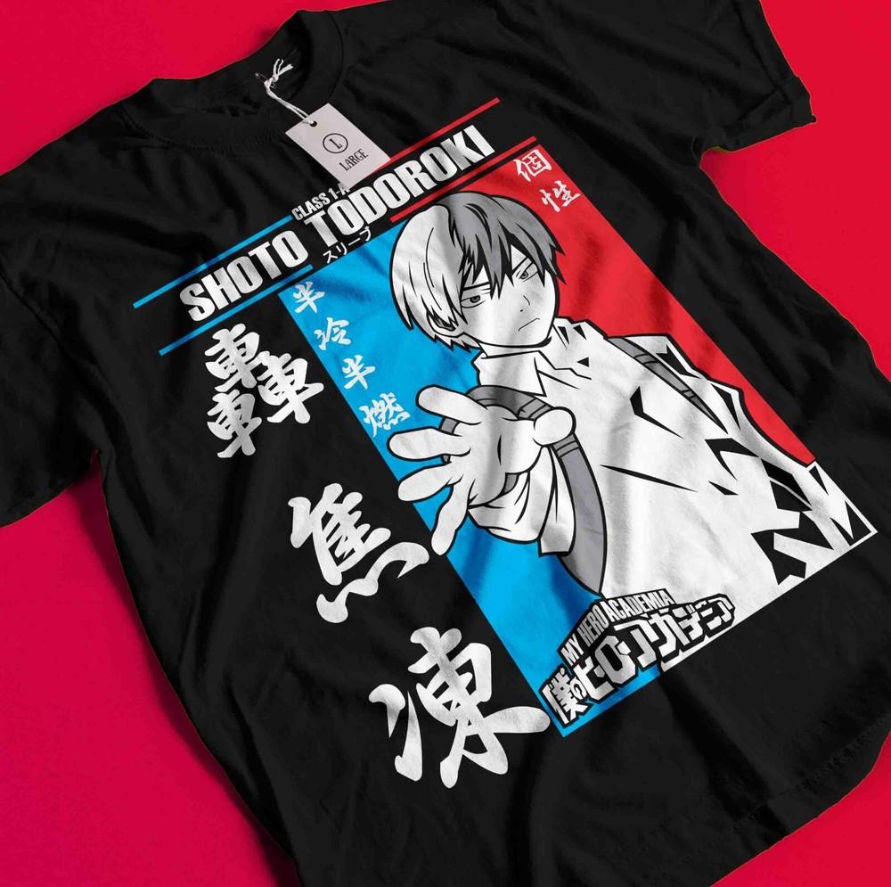

Shoto Todoroki T-Shirt My Hero Academia Bakugo Katsuki Tee Anime Dabi Deku Shirt BB953 2XL