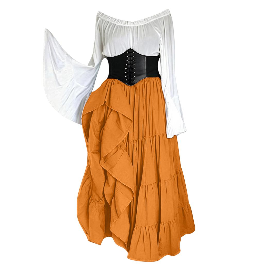 Women's Vintage Court Dress Costume for Halloween Party Performance