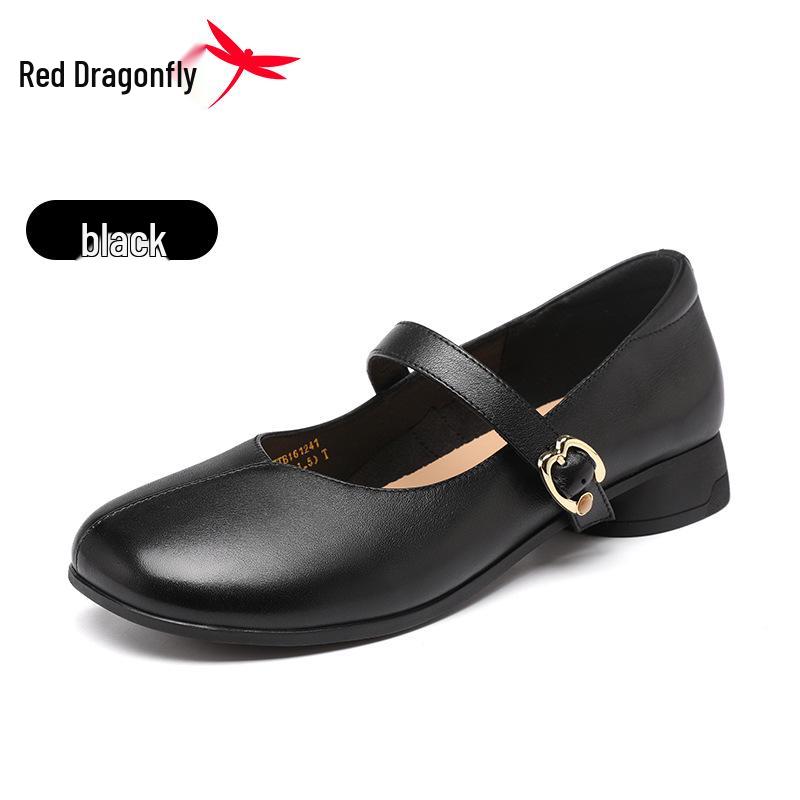 Red Dragonfly Women s Genuine Leather Mary Jane Casual Summer Shoes 40 чёрный