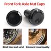 Front Axle Nut Caps for Harley Softail Low Rider ST FXLRST, S FXLRS, S/ST Street Bob, Fat Bob 2018-2026, CNC Billet Aluminum Gloss Black, 2 Pack