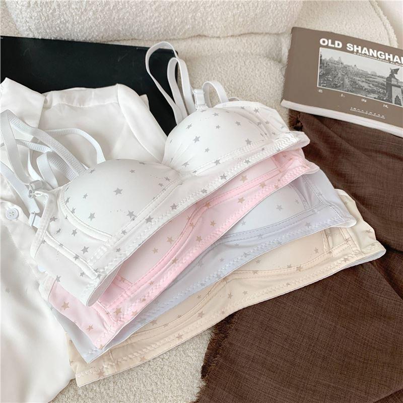 Cute Sweet Young Girls Wireless Thin Gathering Anti Sagging Bra For Small Chest